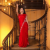 Crimson Radiance Saree
